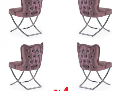 Chesterfield Set Chair Textile Upholstery Group Hotel 4x Set New