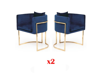 Chair 2x dining room chairs armchair stainless steel design furniture metal steel
