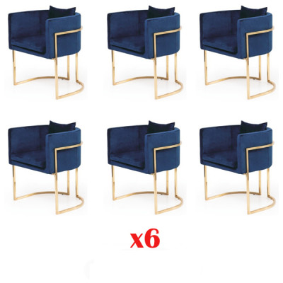 Textile Group Upholstered Chairs Dining Room Fabric Design Set of 6 Chairs