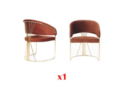 Dining room stainless steel 1x chair leather chair design upholstered chair seat back