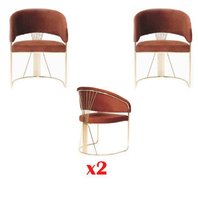 Furniture kitchen living room dining room set designer chair set 2x chairs