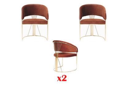 Furniture kitchen living room dining room set designer chair set 2x chairs