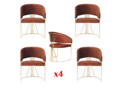 Group fabric upholstered dining room restaurant armchair chair 4x chair set