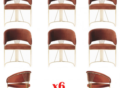 Design upholstery seating 6 chairs set armchair lounge set luxury