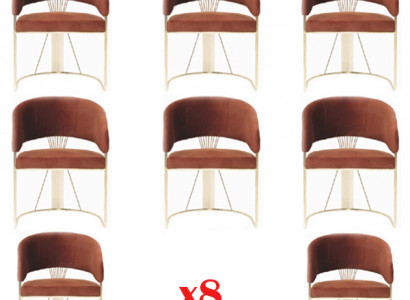 Dining set 8 fabric chairs upholstered chair set group chairs