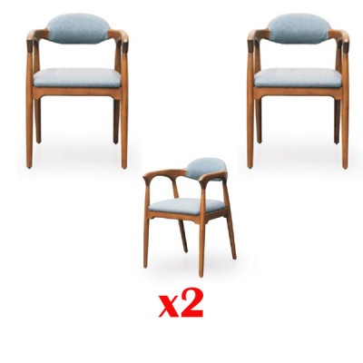 Set of 2 Dining Room Chairs Italian Style Luxury Furniture