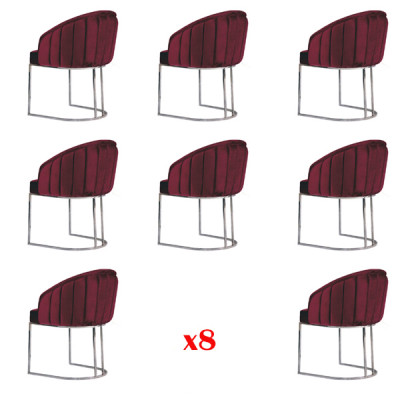 Set of chairs upholstery design wood group new dining room 8 chairs