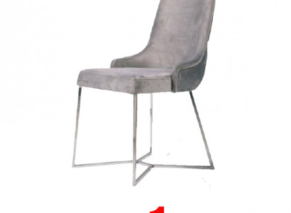 1x Chair Chairs Upholstery Textile Modern Designer Armchair Luxury Dining Room