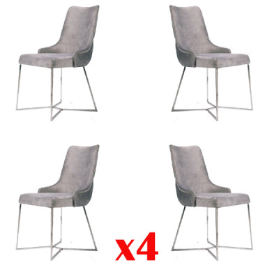 Set of chairs with upholstery, textile fabric, wood padded dining chairs