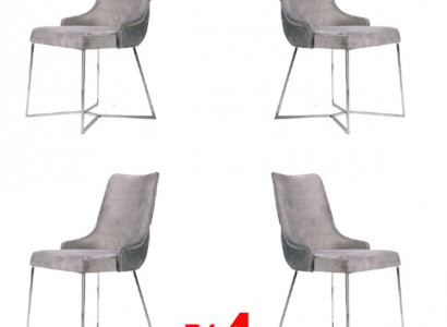 Set of chairs with upholstery, textile fabric, wood padded dining chairs