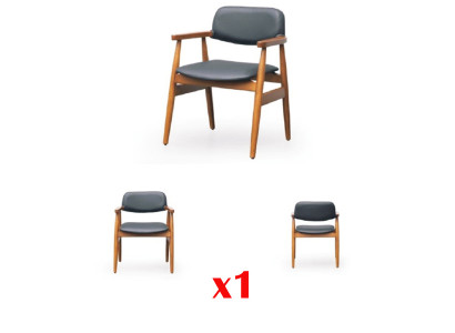 Dining room chairs upholstered textile wood modern new seat cushion set