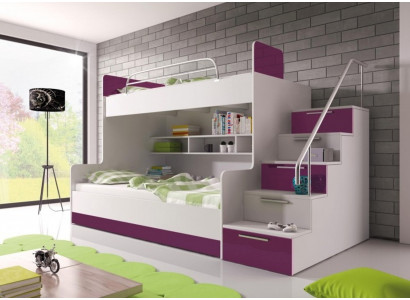 Lila bunk bed children's room beds loft bed high gloss furniture