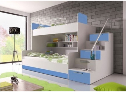 Boys' bunk bed kids' room beds loft bed bunk bed high-gloss furniture