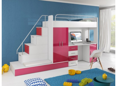 Loft beds bunk bed loft bed blue children's room beds bunk pink bed new