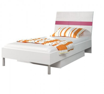 Bed + nightstand bedroom youth room children's room set furniture pink 2-piece.