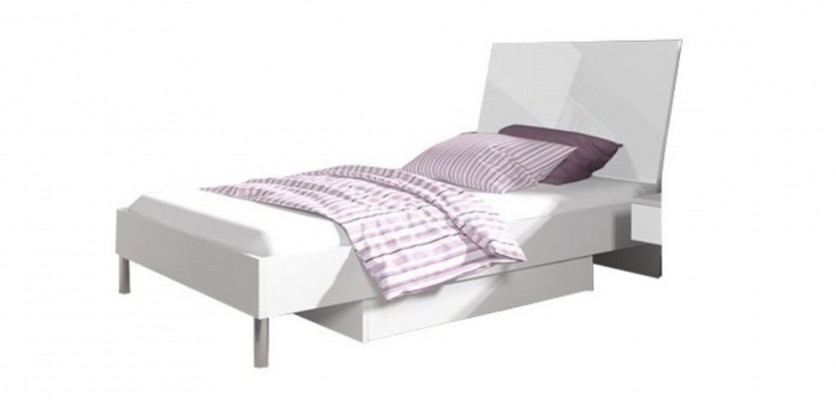 Modern children's room set: bed, nightstand, wardrobe, desk, bookshelf, 5-piece.