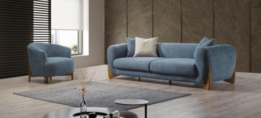 Living Room Classic Sofa Set 3-Seater Italian Style Armchair New 2-Piece Set.