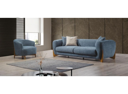 Living Room Classic Sofa Set 3-Seater Italian Style Armchair New 2-Piece Set.