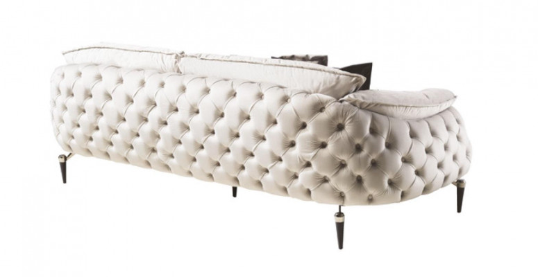 Chesterfield couch with wood textile sofa set 3-3-1 seat cushion
