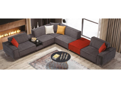 Corner sofa couch living landscape gray fabric couches sofa upholstery corner set new