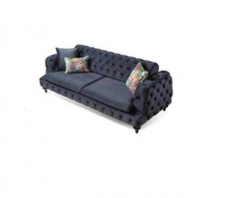 Sofa set couch 3+3+1 seater Chesterfield armchair furniture upholstery set multicolor