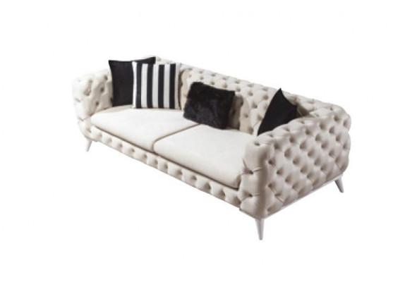 Sofa 3 seater white luxury furniture Chesterfield furniture Italian style