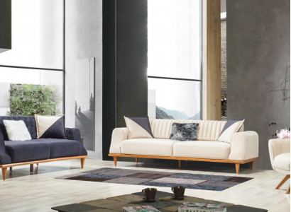 Luxury Sofa Set Soft Couch Textile Fabric Sofa Set 3-3-1 Seater Furniture