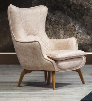 Armchair Beige 1-Seater Luxury Living Room Classic Design Italian
