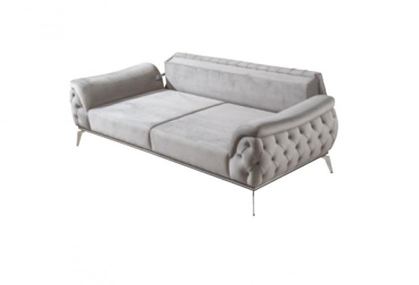 Sofa set 3+3+1 seater blue armchair luxury Chesterfield furniture