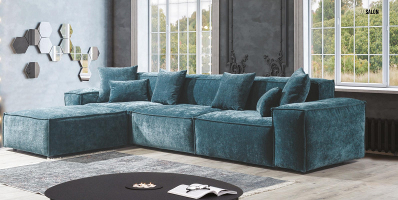 Blue sectional sofa living room elegant living corner design furniture sectional sofa set