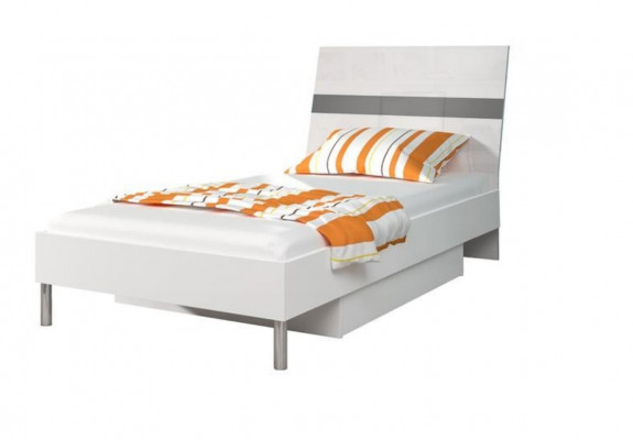 Bed + Nightstand Bedroom Youth Room Children's Room Set Furniture Black 2-piece.