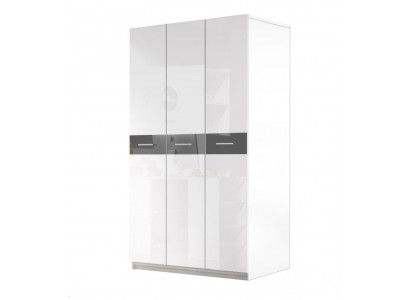 Wardrobe Wardrobes Closet High Gloss Closets Children's Room Grey New