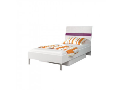 Beds Purple Wood Design Single Bed High Gloss Single Children's Bedroom Bed Girl