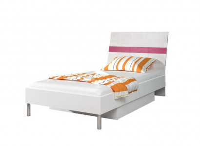 Beds Pink Wood Design Single Bed High Gloss Single Children's Room Bed Girl
