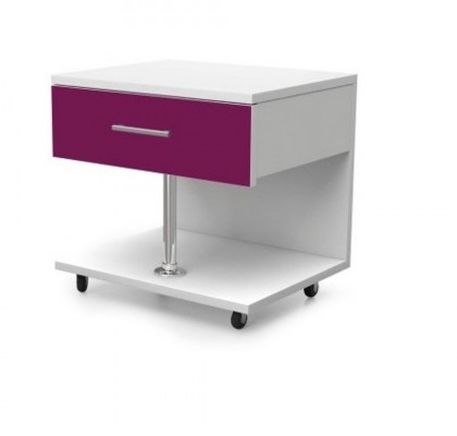 Bed + nightstand bedroom youth room children's room set furniture purple 2-piece.
