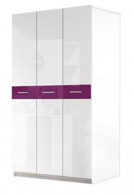 Wardrobe Wardrobes Wardrobe High Gloss Wardrobes Children's Room Purple New