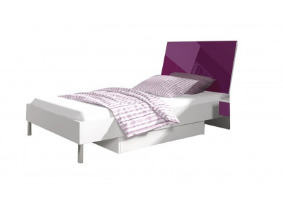 Children's room bed bedroom beds single bed single youth room purple wood