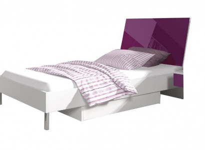 Children's room bed bedroom beds single bed single youth room purple wood
