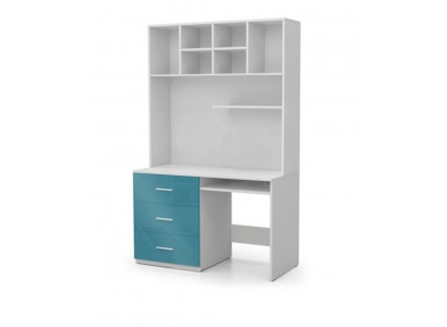 Office desk with drawers, PC desk, modern style, 2-piece desk cabinet tables