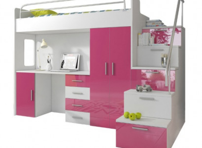 Bunk bed loft bed bed children's bed youth bed high bed pink children's room