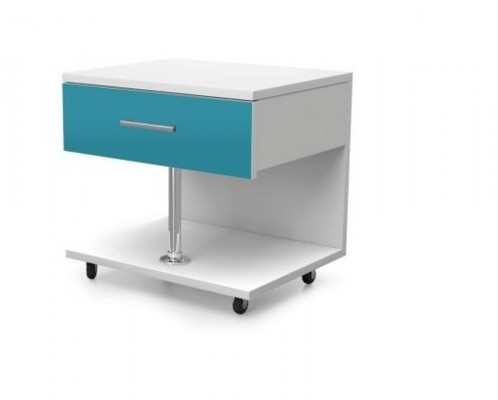 Bed + Nightstand Bedroom Youth room Children's room Set Furniture Blue 2-piece.