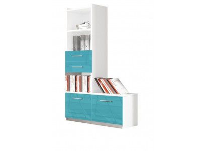 Wardrobe for youth room shelf bookshelf furniture turquoise shelf bookshelf 1-piece