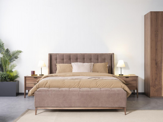 Bed design double bed luxury beds upholstered bedroom furniture new material wood