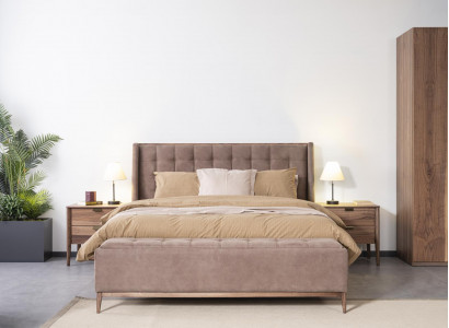 Bed design double bed luxury beds upholstered bedroom furniture new material wood