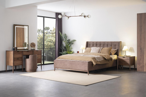 Bed design double bed luxury beds upholstered bedroom furniture new material wood