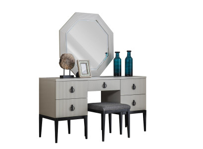 Dressing table with mirror gray bedroom design console stool new
