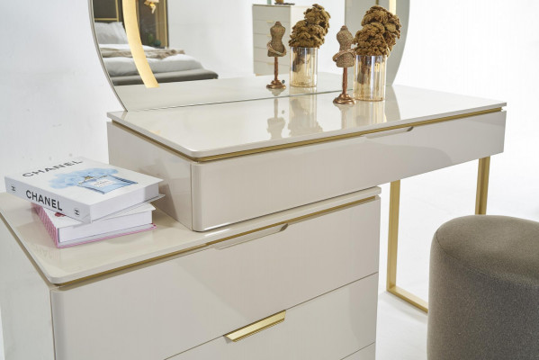 Makeup table set console mirror bedroom furniture design stool set new