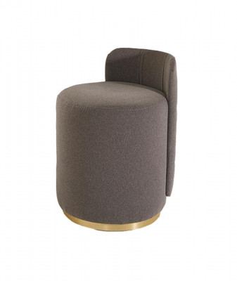 Designer armchair luxury ottoman vanity stool round upholstered chair bench