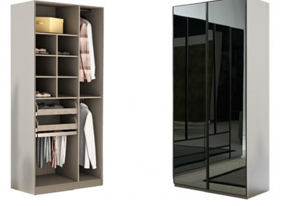 Wardrobe Cabinet Multipurpose Wardrobe Gray Material Wood Cabinets