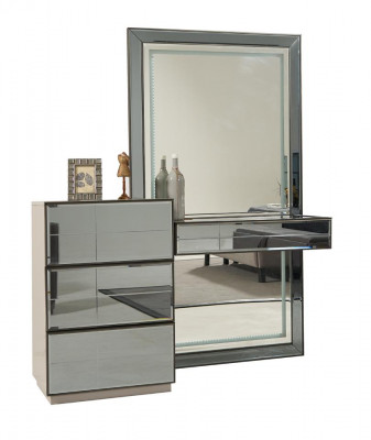Dressing table chest of drawers with mirror console chests wood modern bedroom